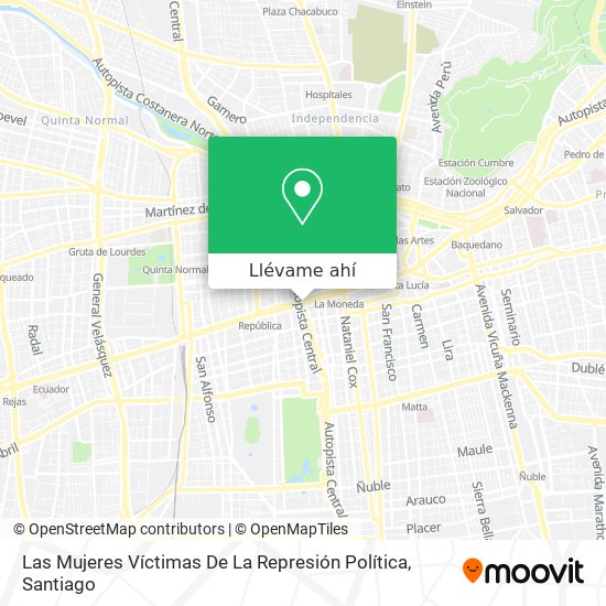 Mapa de Las Mujeres Víctimas De La Represión Política