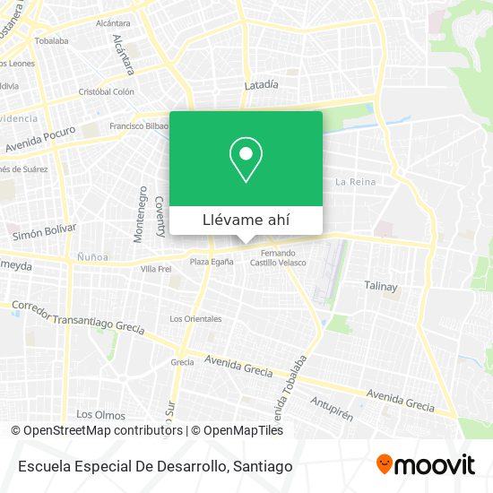 Mapa de Escuela Especial De Desarrollo