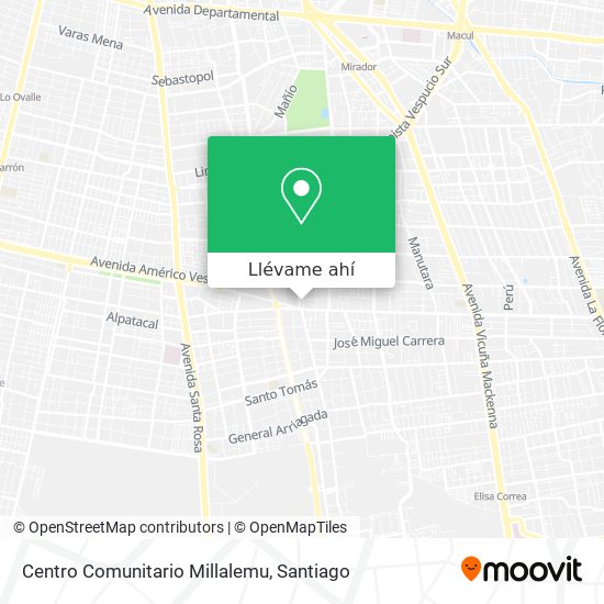 Mapa de Centro Comunitario Millalemu