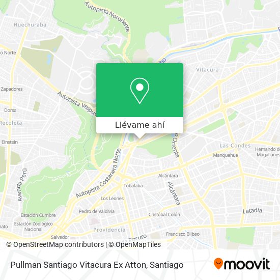 Mapa de Pullman Santiago Vitacura Ex Atton