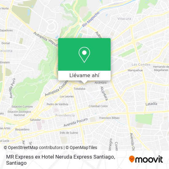 Mapa de MR Express ex Hotel Neruda Express Santiago