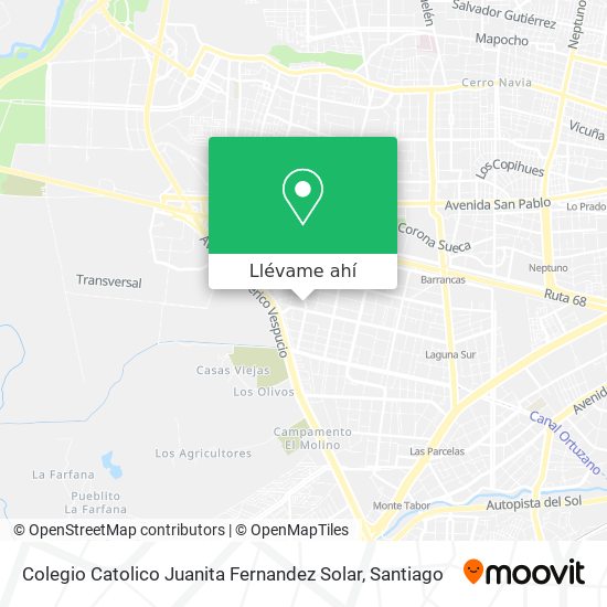 Mapa de Colegio Catolico Juanita Fernandez Solar