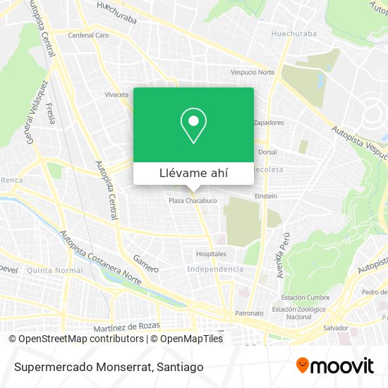 Mapa de Supermercado Monserrat