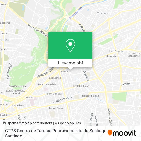 Mapa de CTPS Centro de Terapia Posracionalista de Santiago