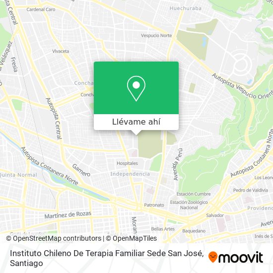 Mapa de Instituto Chileno De Terapia Familiar Sede San José