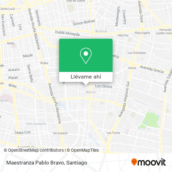 Mapa de Maestranza Pablo Bravo