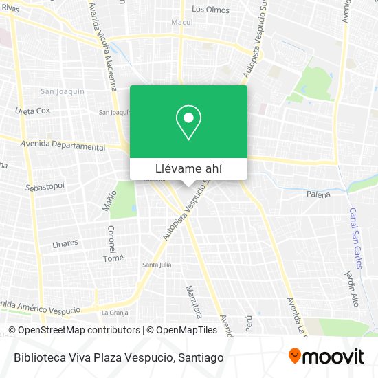 Mapa de Biblioteca Viva Plaza Vespucio