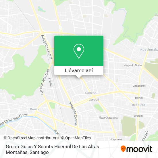 Mapa de Grupo Guias Y Scouts Huemul De Las Altas Montañas