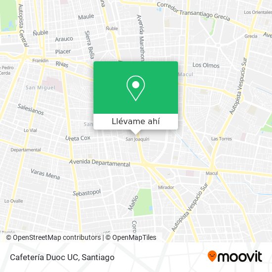 Mapa de Cafetería Duoc UC