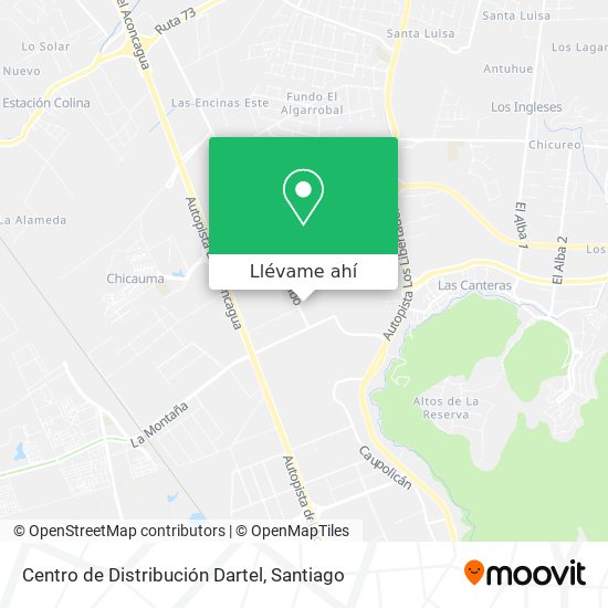 Mapa de Centro de Distribución Dartel