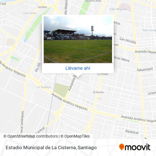 Mapa de Estadio Municipal de La Cisterna