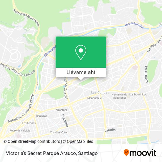 Mapa de Victoria's Secret Parque Arauco