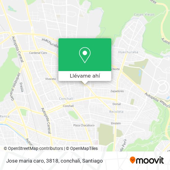 Mapa de Jose maria caro, 3818, conchali