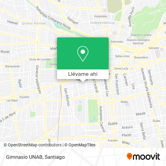 Mapa de Gimnasio UNAB