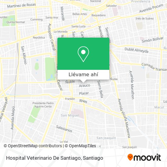 Mapa de Hospital Veterinario De Santiago