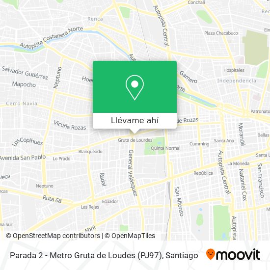 Mapa de Parada 2 - Metro Gruta de Loudes (PJ97)