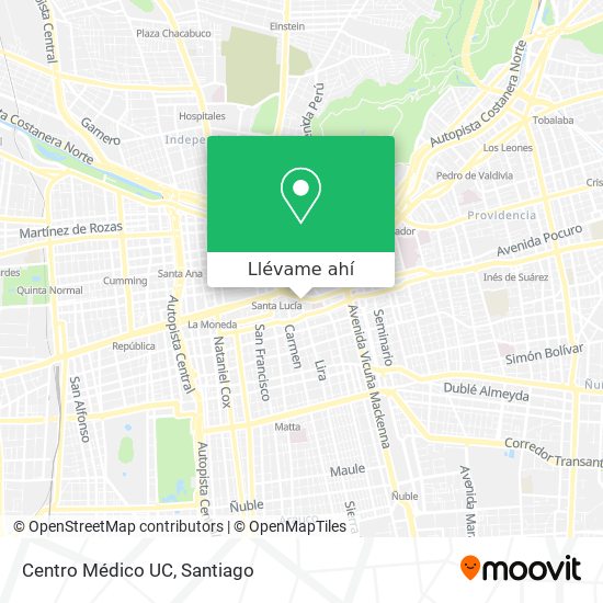 Mapa de Centro Médico UC