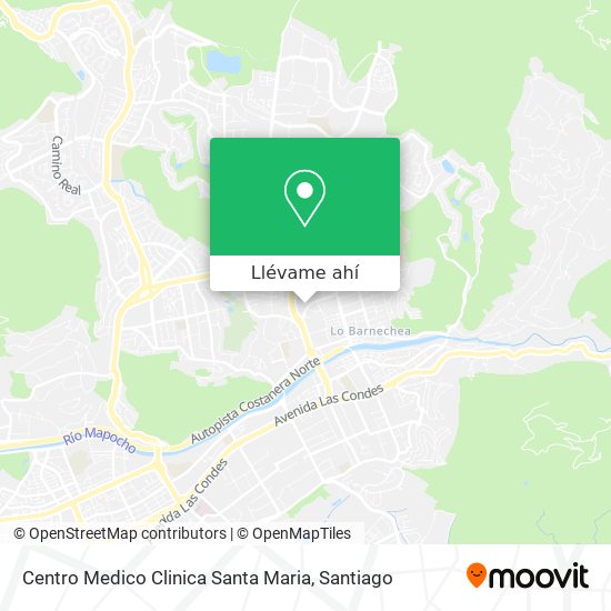 Mapa de Centro Medico Clinica Santa Maria
