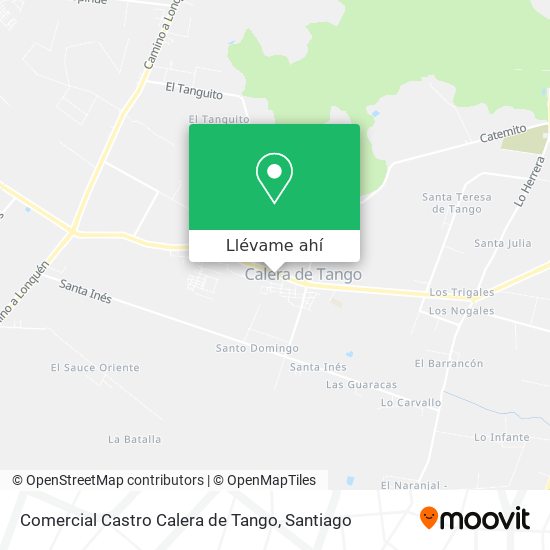 Mapa de Comercial Castro Calera de Tango