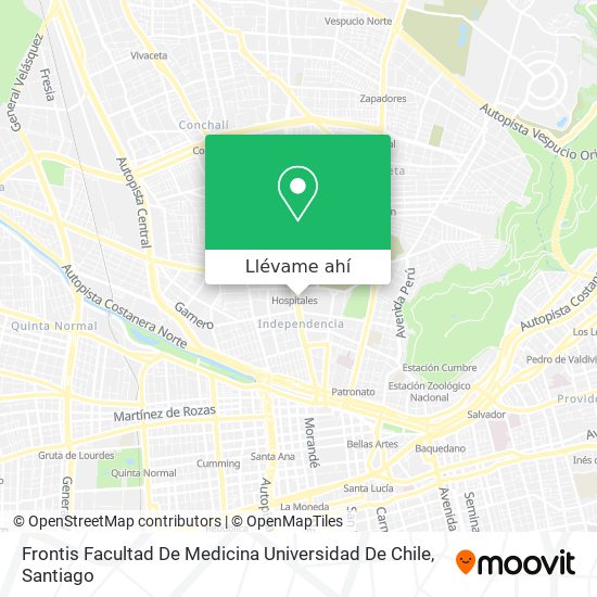 Mapa de Frontis Facultad De Medicina Universidad De Chile