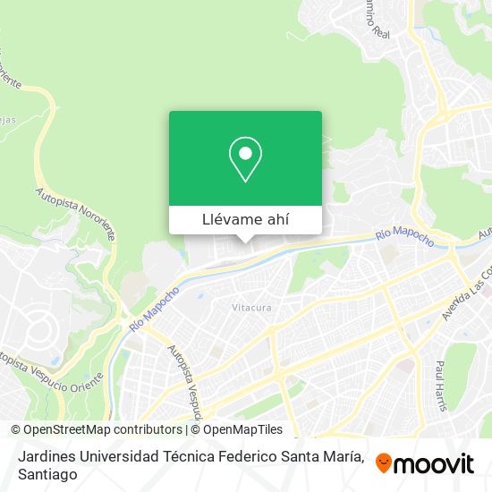 Mapa de Jardines Universidad Técnica Federico Santa María