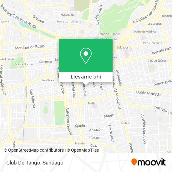 Mapa de Club De Tango