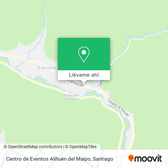 Mapa de Centro de Eventos Alihuén del Maipo