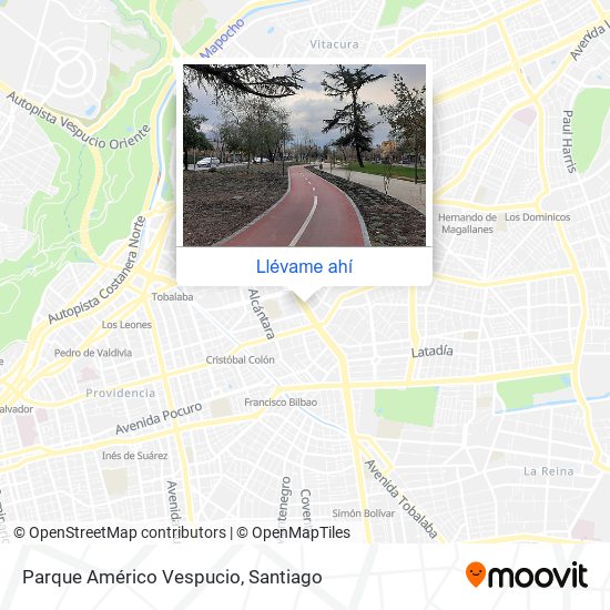 Mapa de Parque Américo Vespucio