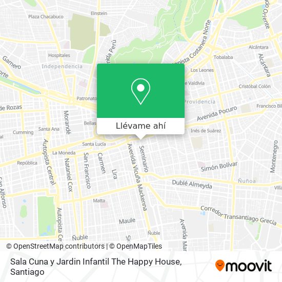 Mapa de Sala Cuna y Jardin Infantil The Happy House