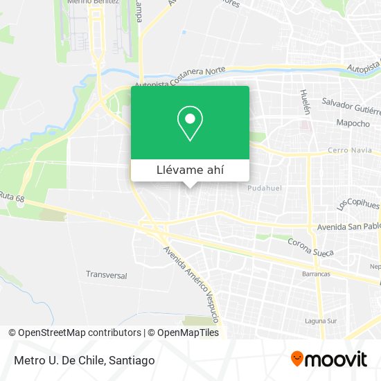 Mapa de Metro U. De Chile
