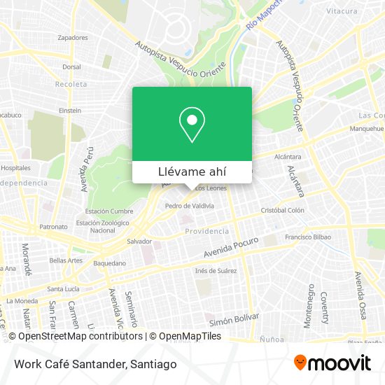 Mapa de Work Café Santander
