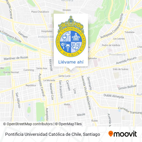 Mapa de Pontificia Universidad Católica de Chile
