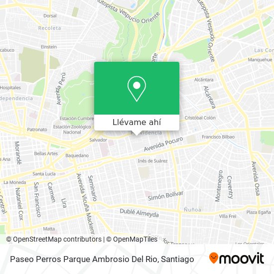 Mapa de Paseo Perros Parque Ambrosio Del Rio