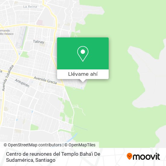 Mapa de Centro de reuniones del Templo Baha'i De Sudamérica
