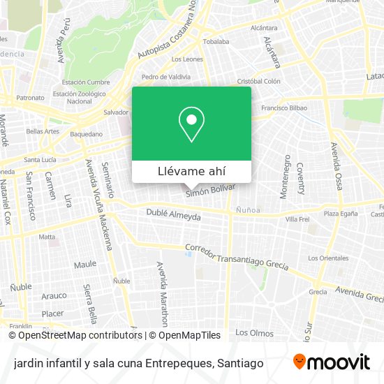 Mapa de jardin infantil y sala cuna Entrepeques