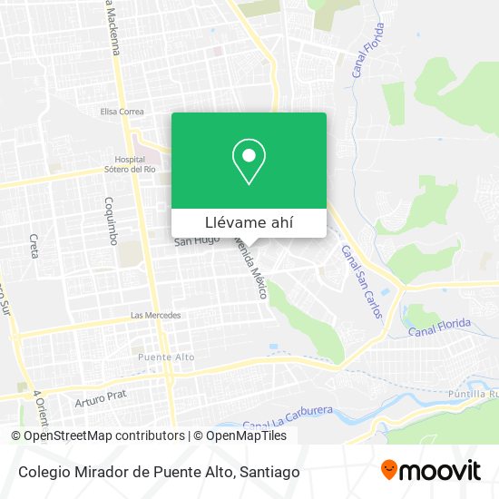 Mapa de Colegio Mirador de Puente Alto
