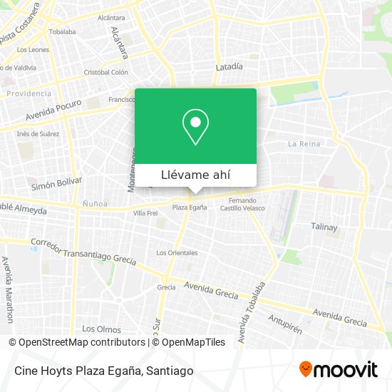 Mapa de Cine Hoyts Plaza Egaña