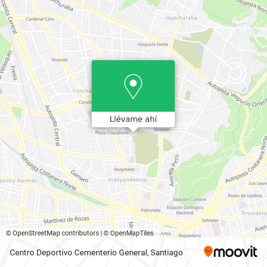 Mapa de Centro Deportivo Cementerio General