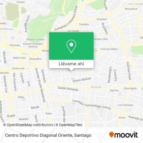 Mapa de Centro Deportivo Diagonal Oriente