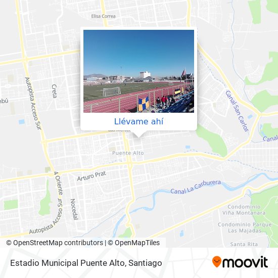 Mapa de Estadio Municipal Puente Alto