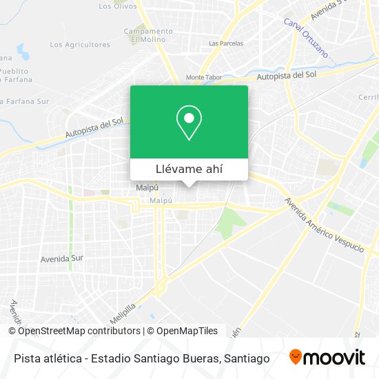 Mapa de Pista atlética - Estadio Santiago Bueras
