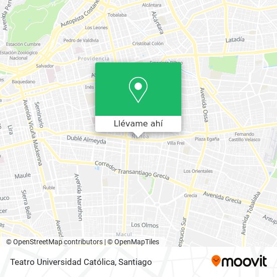 Mapa de Teatro Universidad Católica