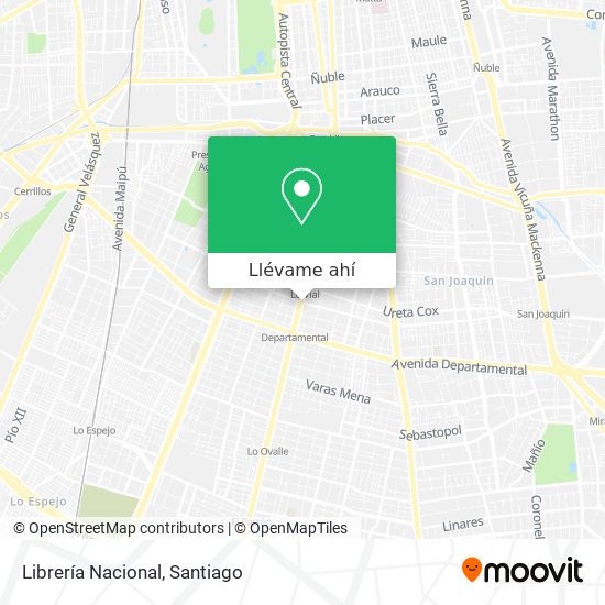 Mapa de Librería Nacional