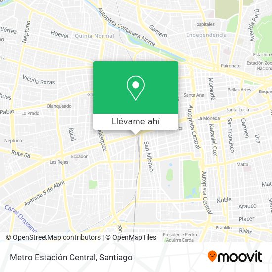 Mapa de Metro Estación Central