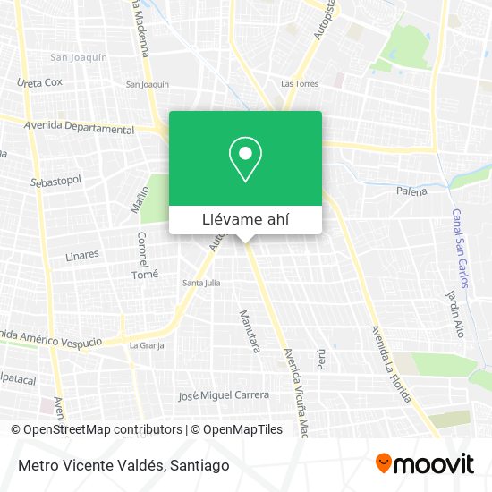 Mapa de Metro Vicente Valdés