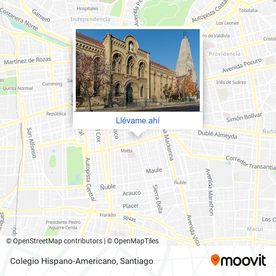 Mapa de Colegio Hispano-Americano