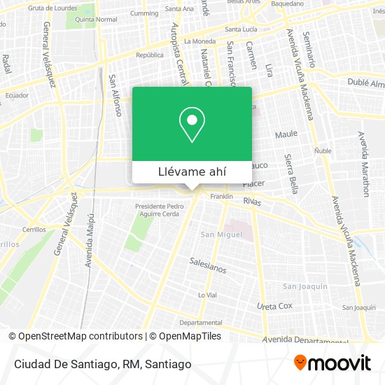 Mapa de Ciudad De Santiago, RM