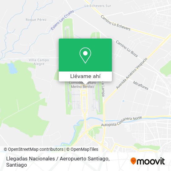 Mapa de Llegadas Nacionales / Aeropuerto Santiago