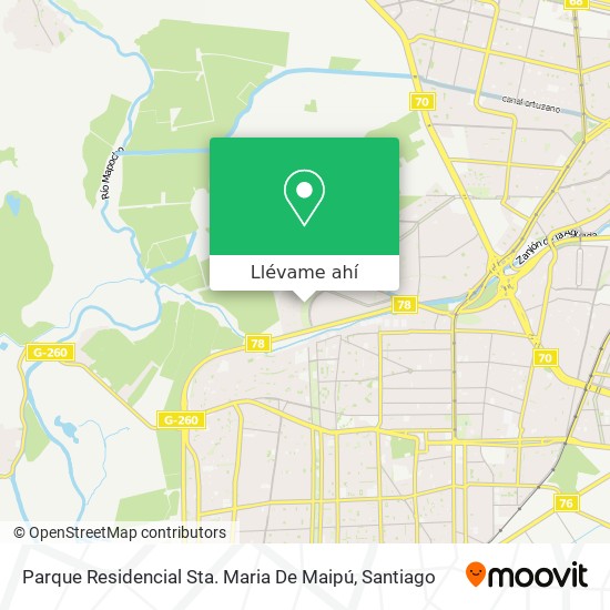 Mapa de Parque Residencial Sta. Maria De Maipú