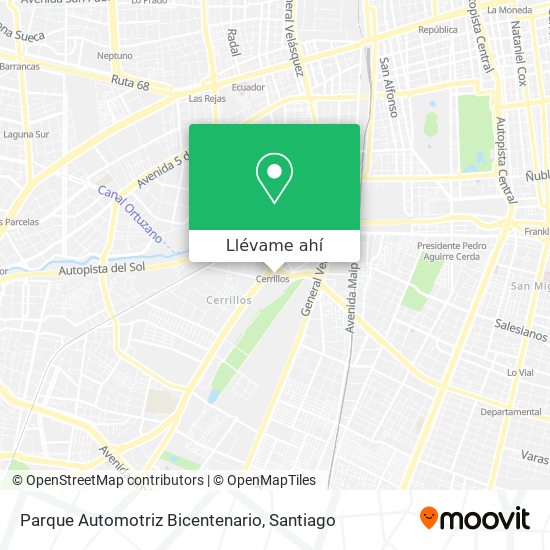 Mapa de Parque Automotriz Bicentenario